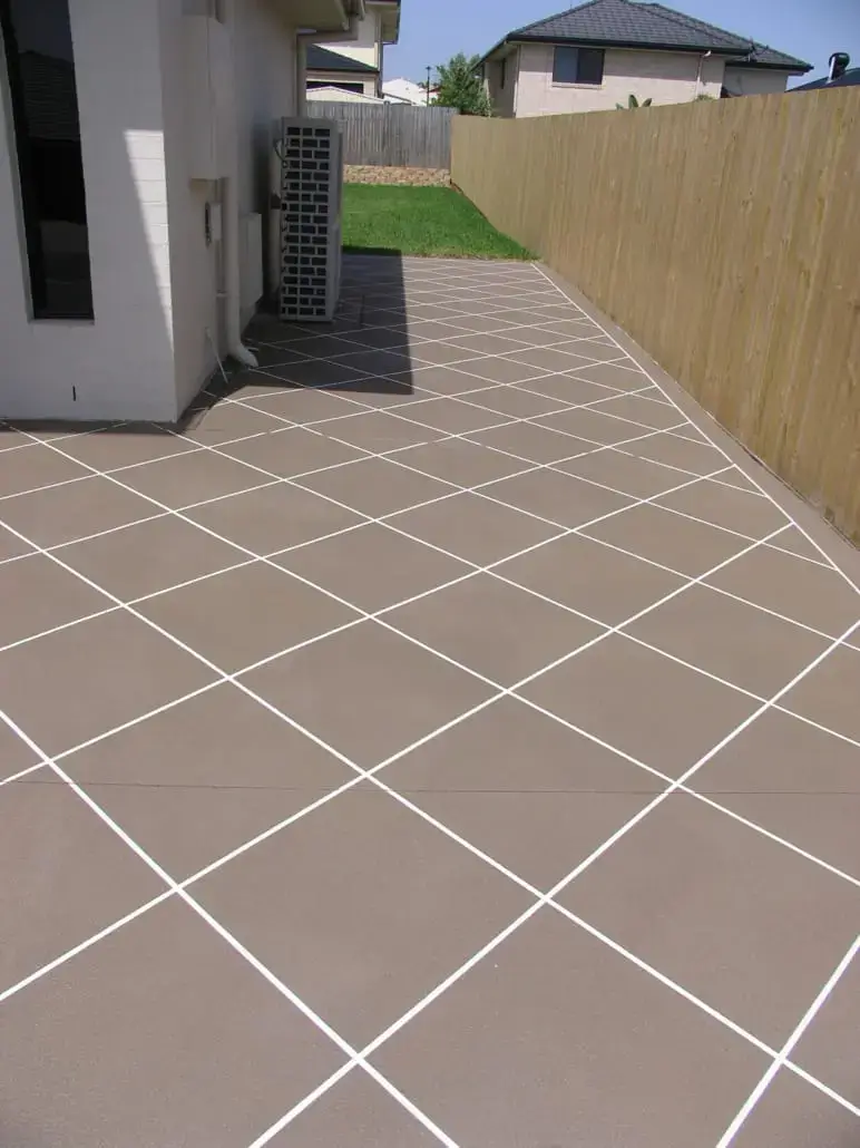 Timber look concrete sample laid and sealed
