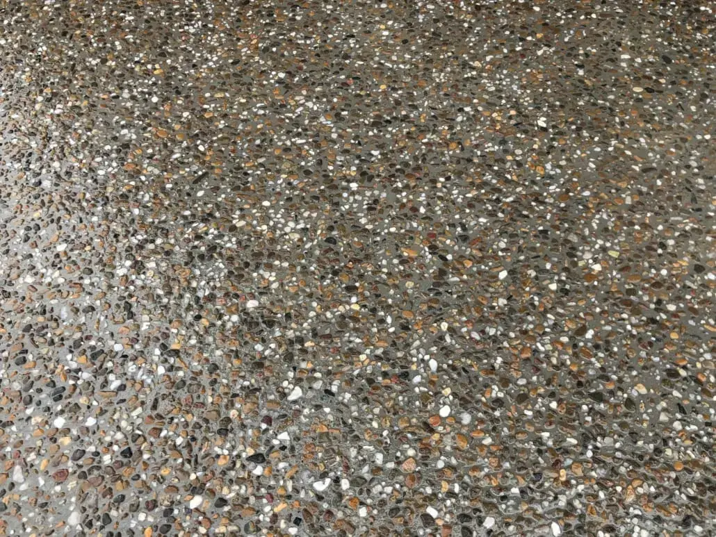 Exposed aggregate finish sample