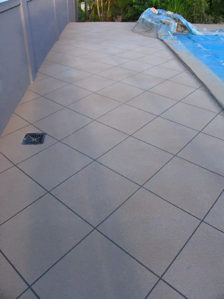 Path to pool surround — Exposed aggregate