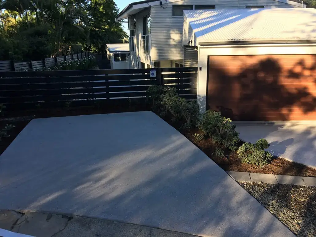 Exposed aggregate driveway
