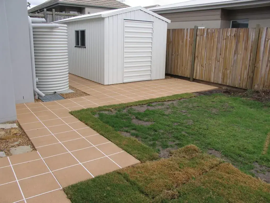Shed slab and path
