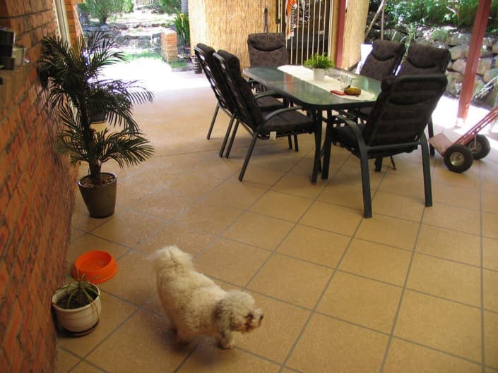 backyard patio resurfacing