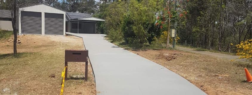 plain concrete driveway acreage