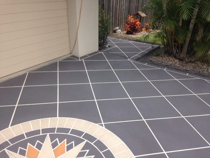 star decoration decorative concrete driveways