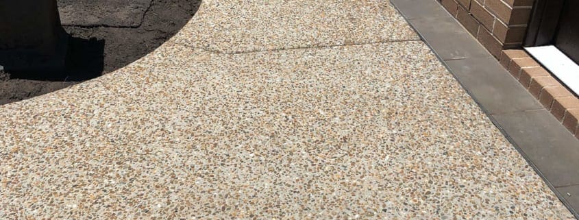 new exposed aggregate concrete driveway Brisbane