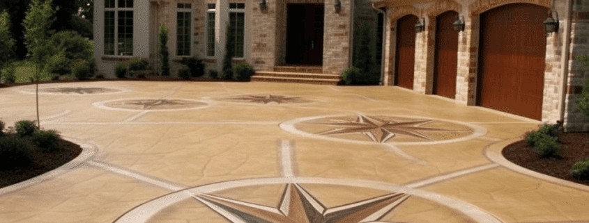 stamped concrete driveways